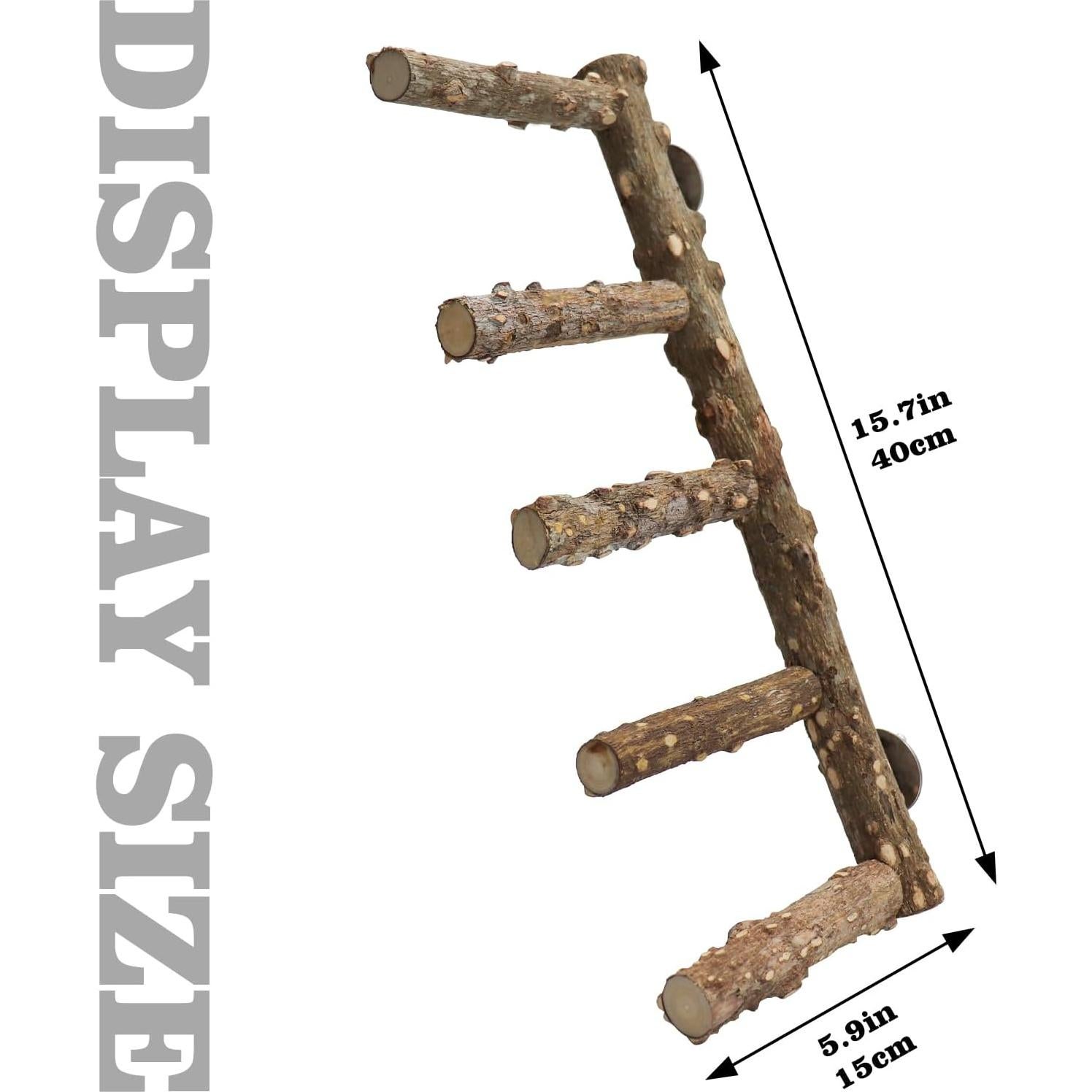 Perch Stand Grande Dnoifne 39.88 cm Madera Natural para Aves