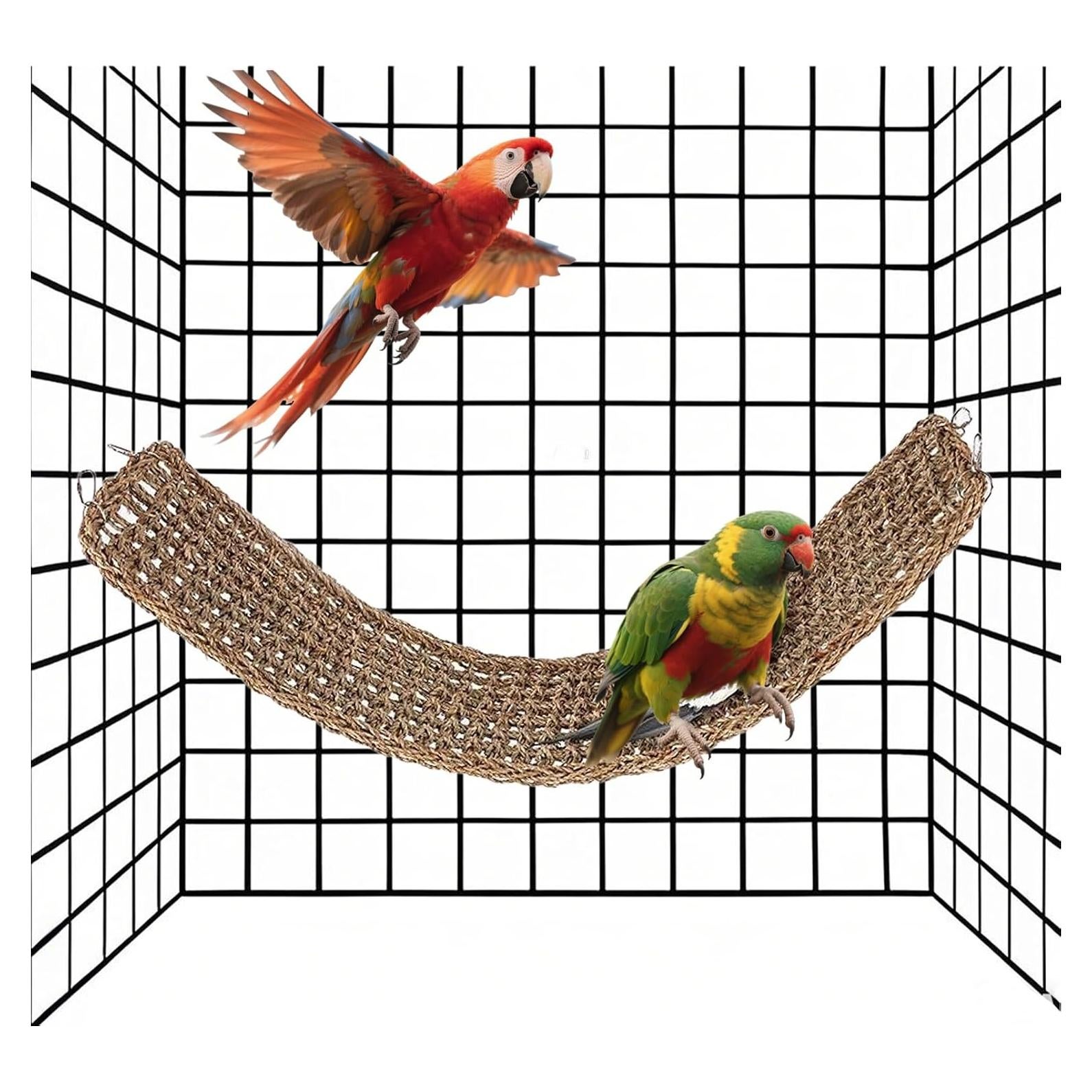 Alfombra de Hierba Marina FBIRDY 75x18 cm para Aves y Mascotas