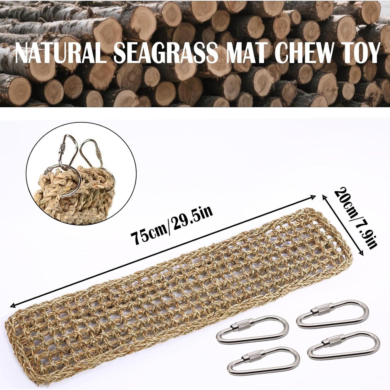 Alfombra de Hierba Marina FBIRDY 75x18 cm para Aves y Mascotas