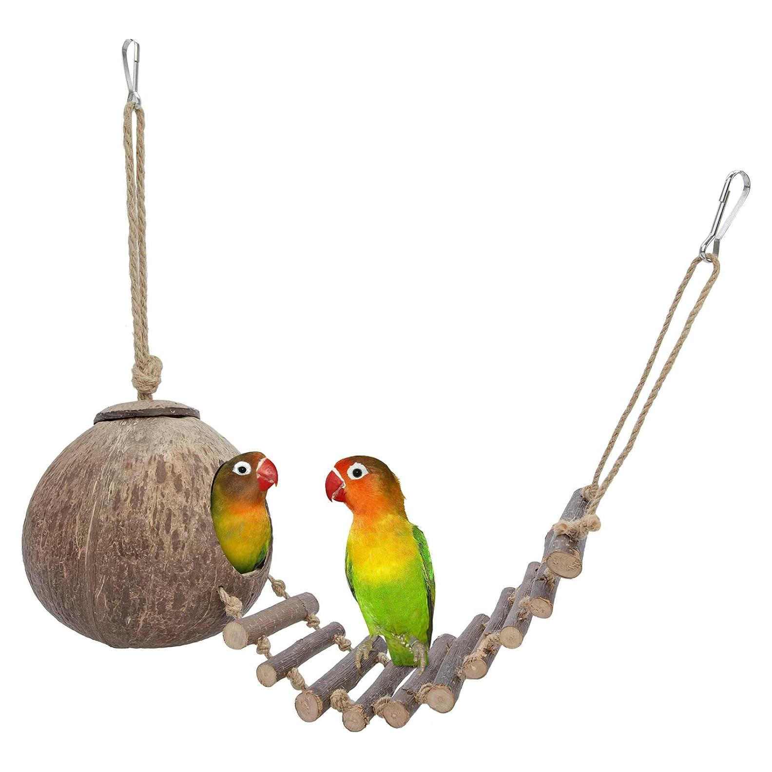 Escondite Natural de Coco Niteangel para Hámster y Aves