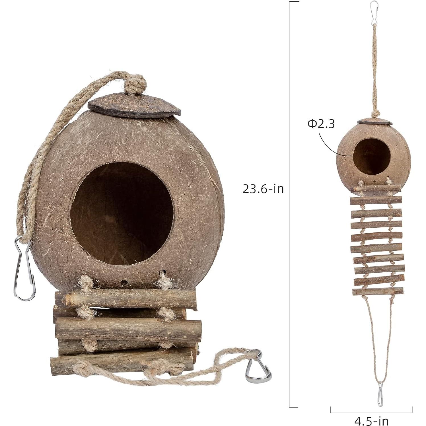 Escondite Natural de Coco Niteangel para Hámster y Aves