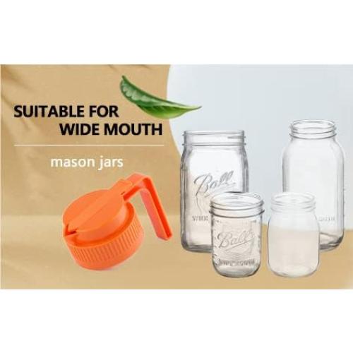 Tapa de vertido UineHiot para frascos Mason de boca ancha