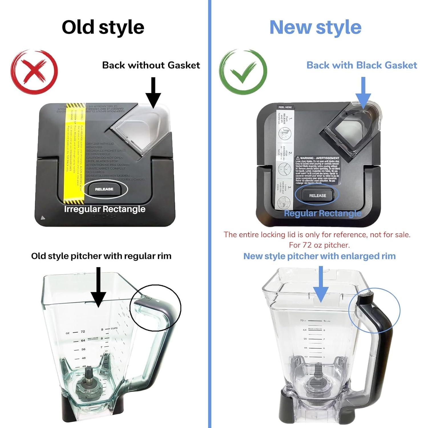 Cubierta de Vertedor Ninja 72 oz Repuesto Compatible Nuevo Modelo