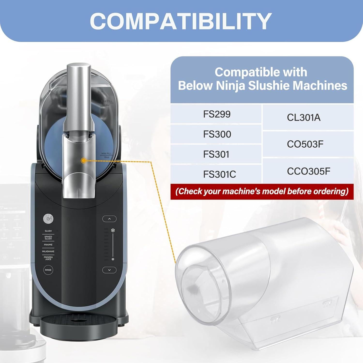 Boquilla Antiderrame NANOBABY para Slushie Ninja - PC Libre de BPA