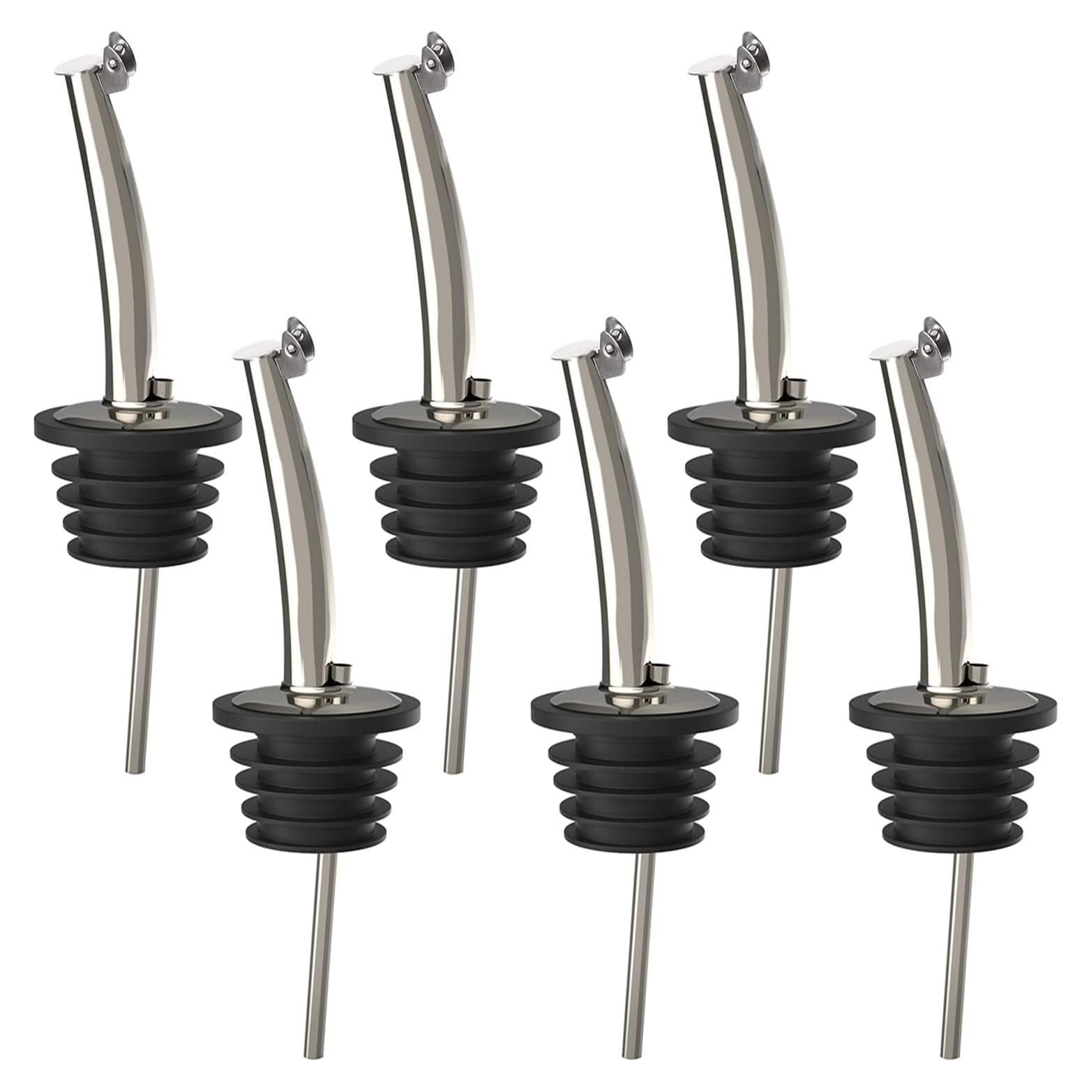 6 Vertedores de Botellas de Licor Acero Inoxidable WANBAO