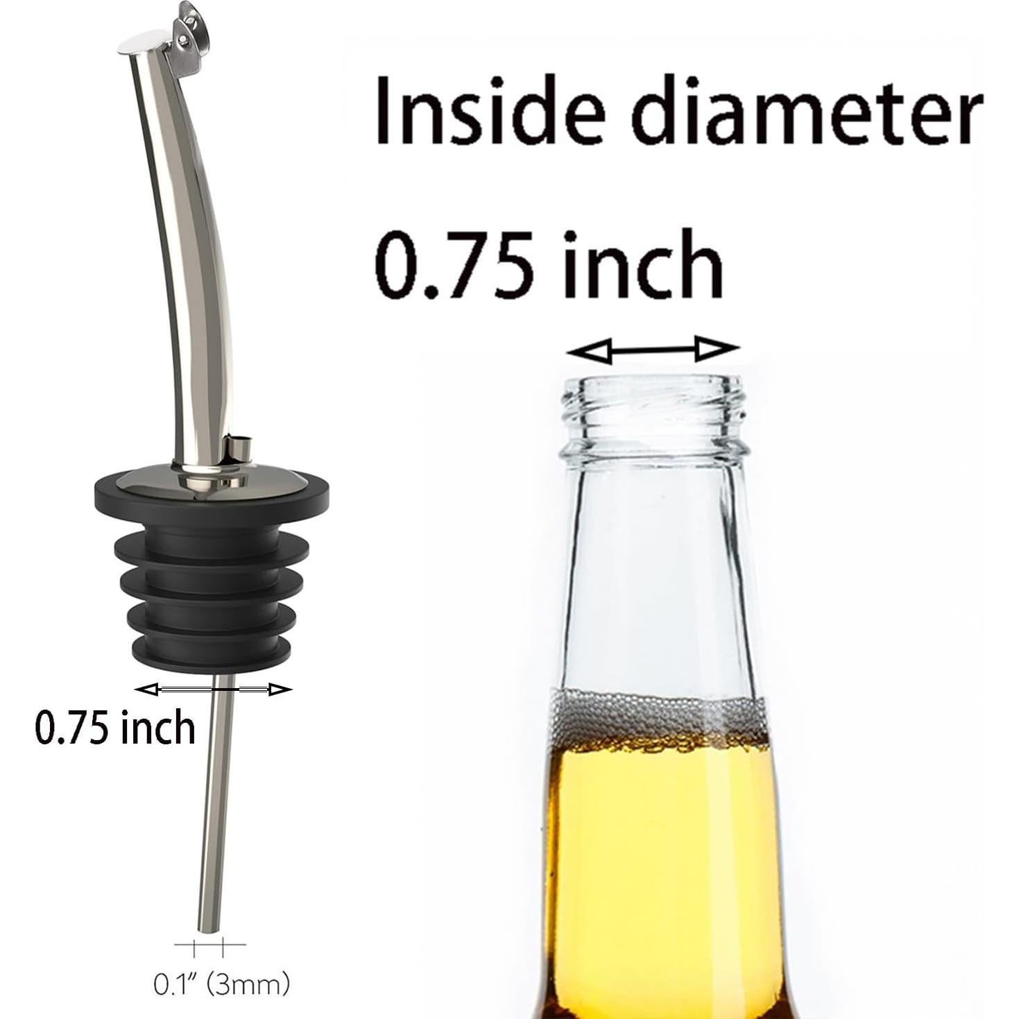 6 Vertedores de Botellas de Licor Acero Inoxidable WANBAO