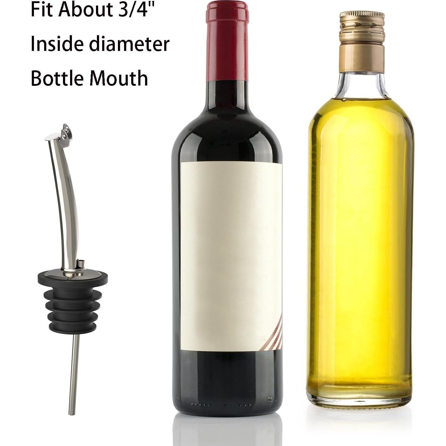 6 Vertedores de Botellas de Licor Acero Inoxidable WANBAO