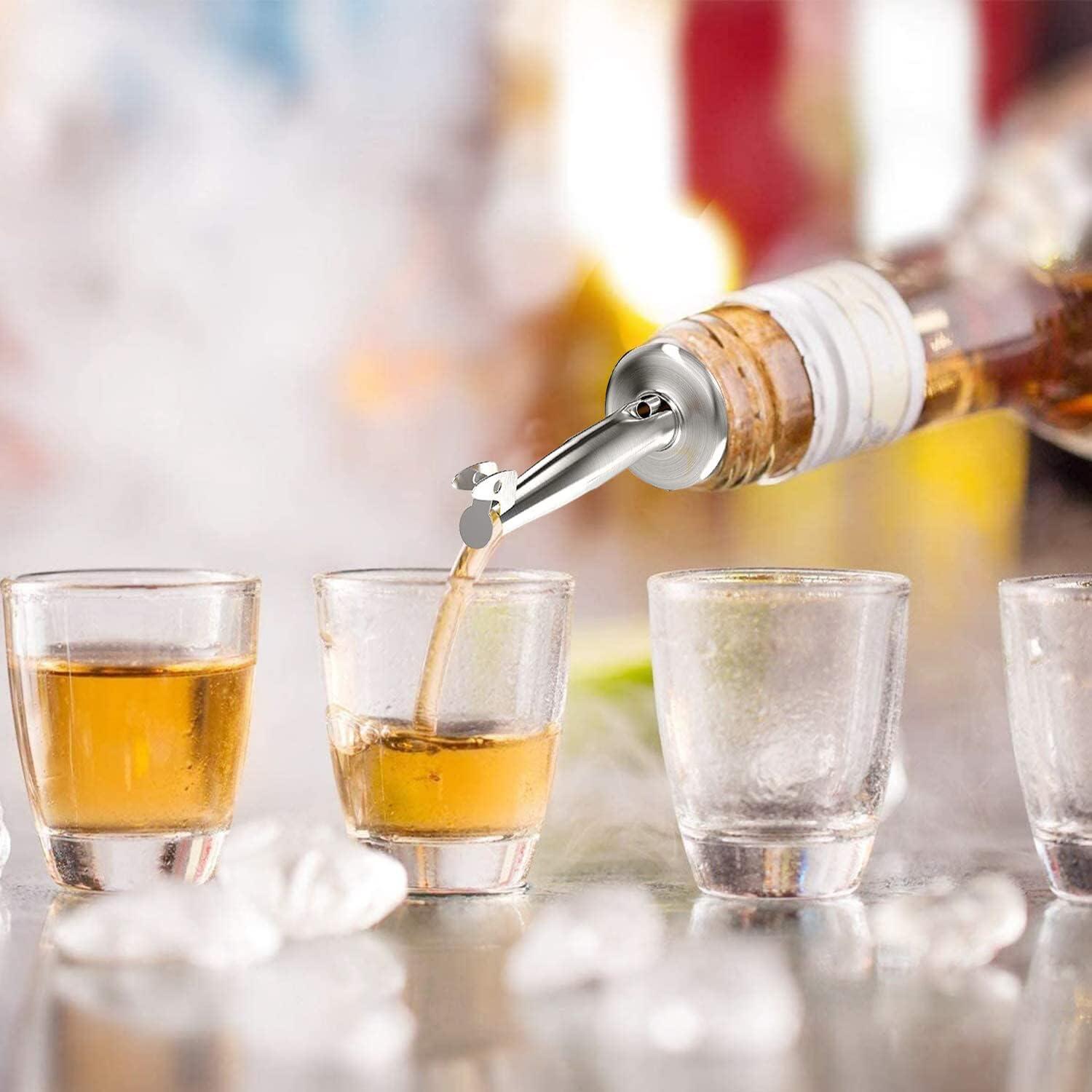 6 Vertedores de Botellas de Licor Acero Inoxidable WANBAO