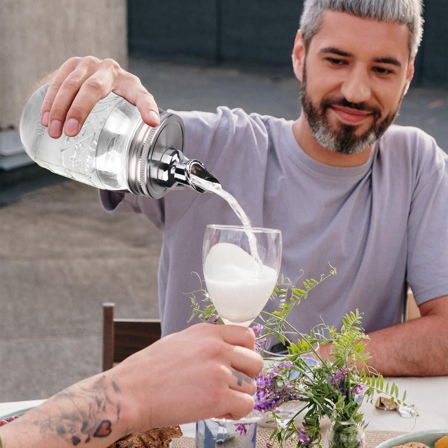 Pico de Vertido de Flujo Libre para Frascos Mason 86mm - ziHenryDa