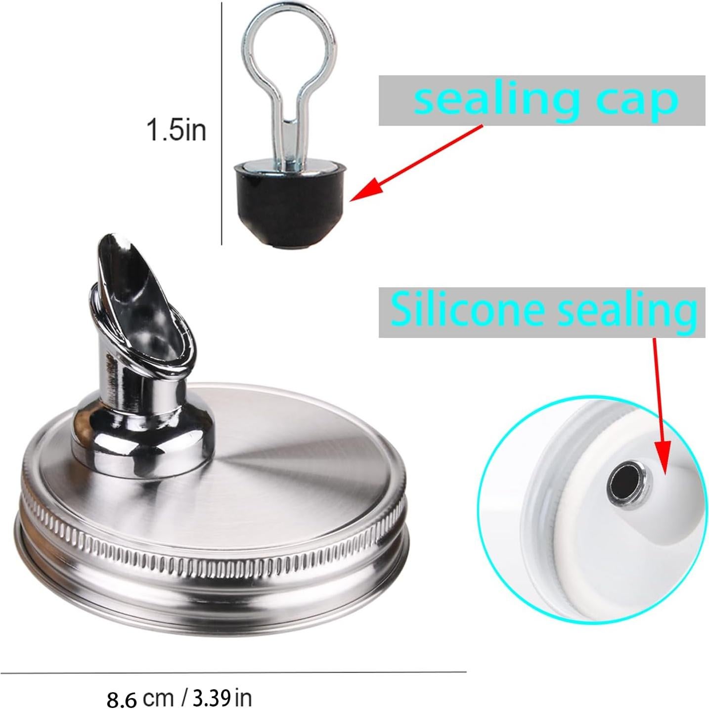 Pico de Vertido de Flujo Libre para Frascos Mason 86mm - ziHenryDa