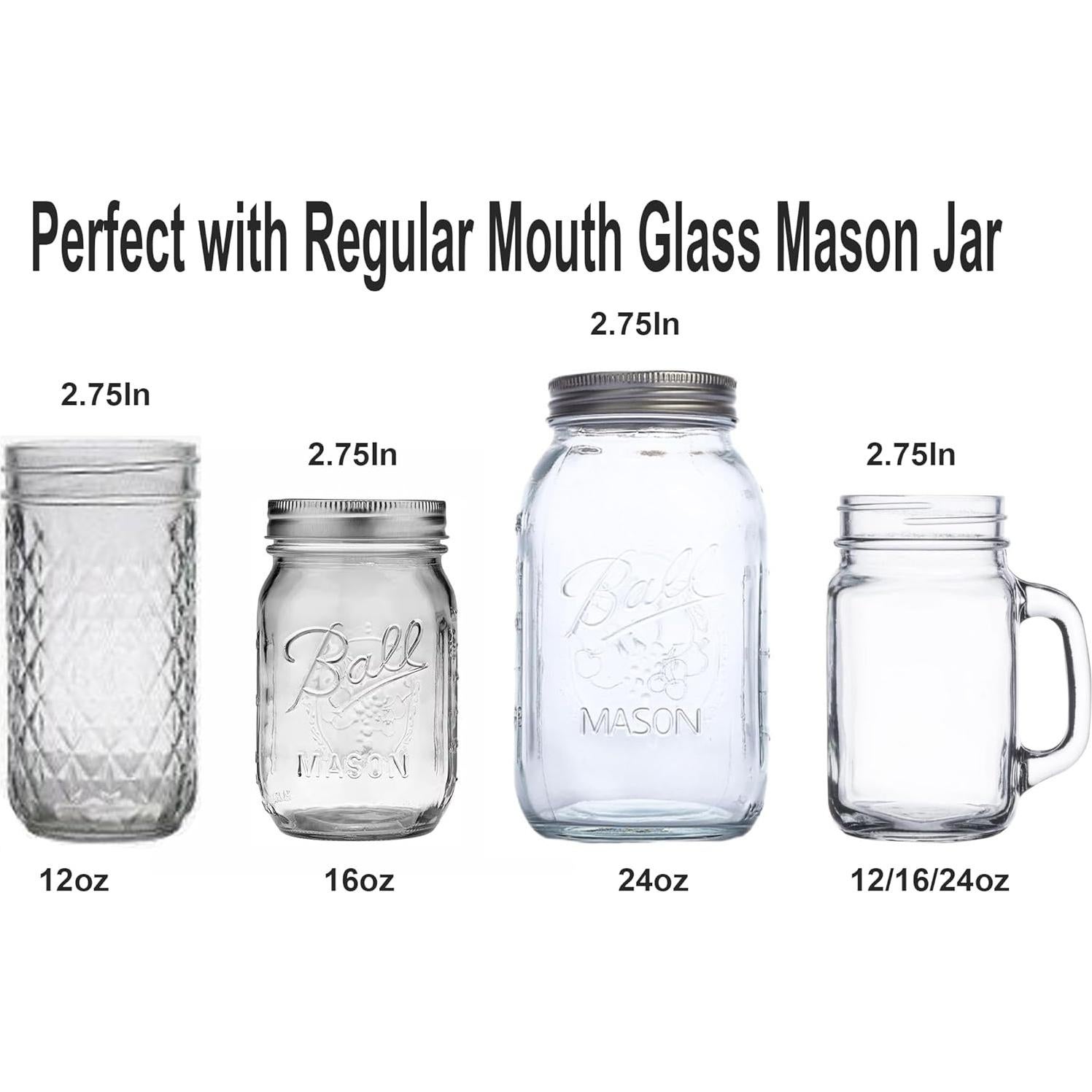 Tapa para frascos Mason QurHapzy con pico vertedor - 2 paquetes