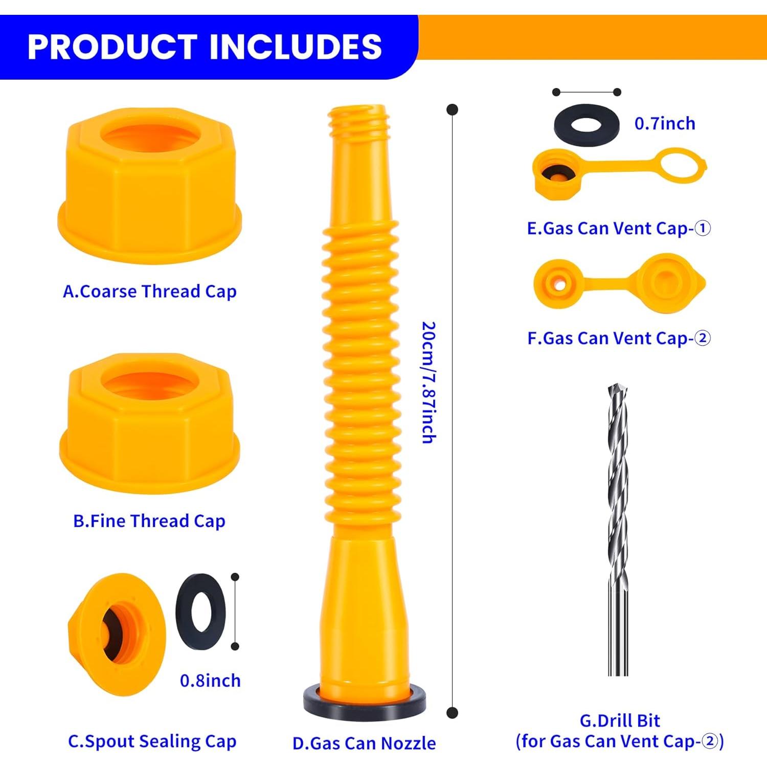 Kit de Reemplazo de Boquillas para Gasolina Nigvuys - 3 Piezas