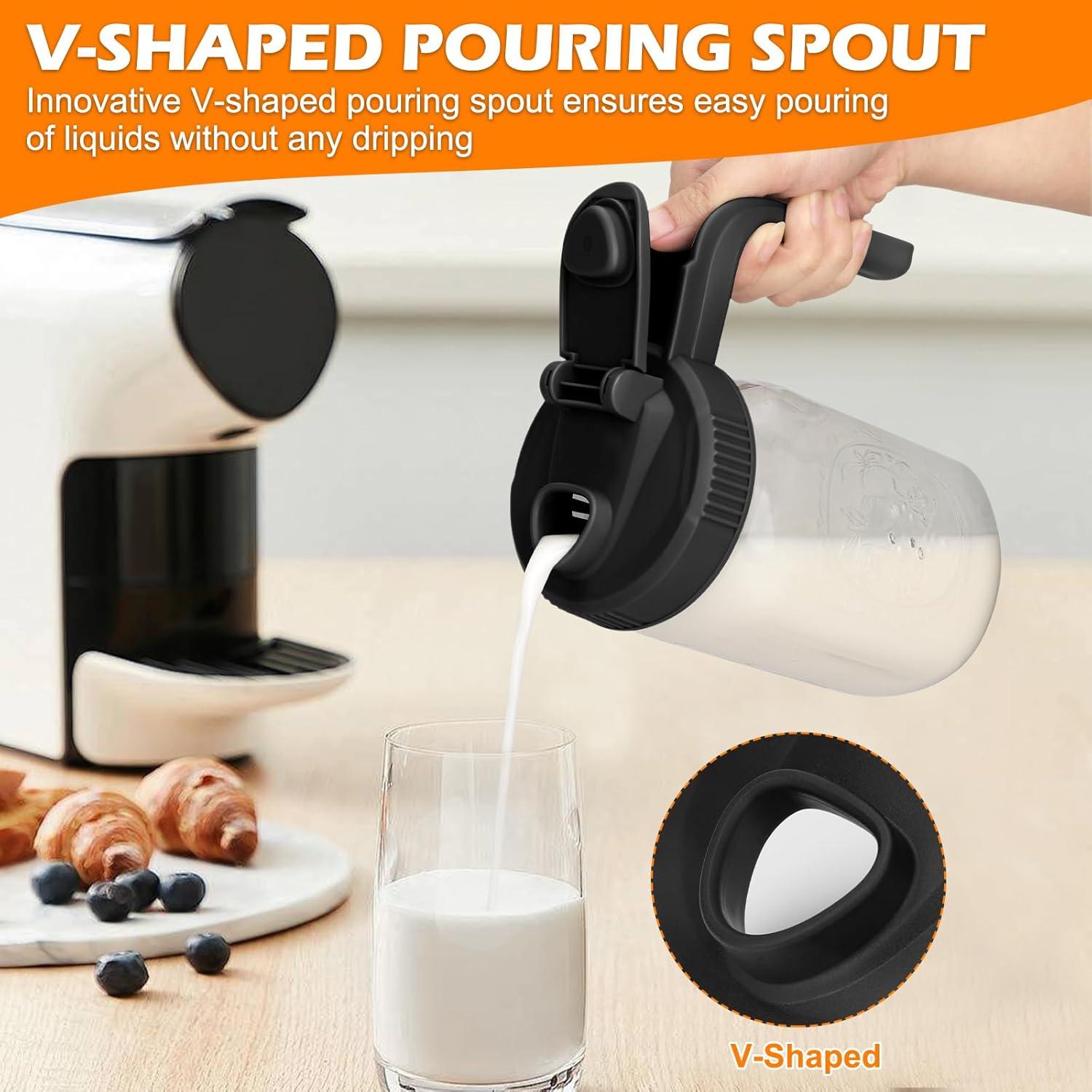 Tapa de Vertedor UUGLAM para Tarro Mason Boca Ancha, 2 Pzas