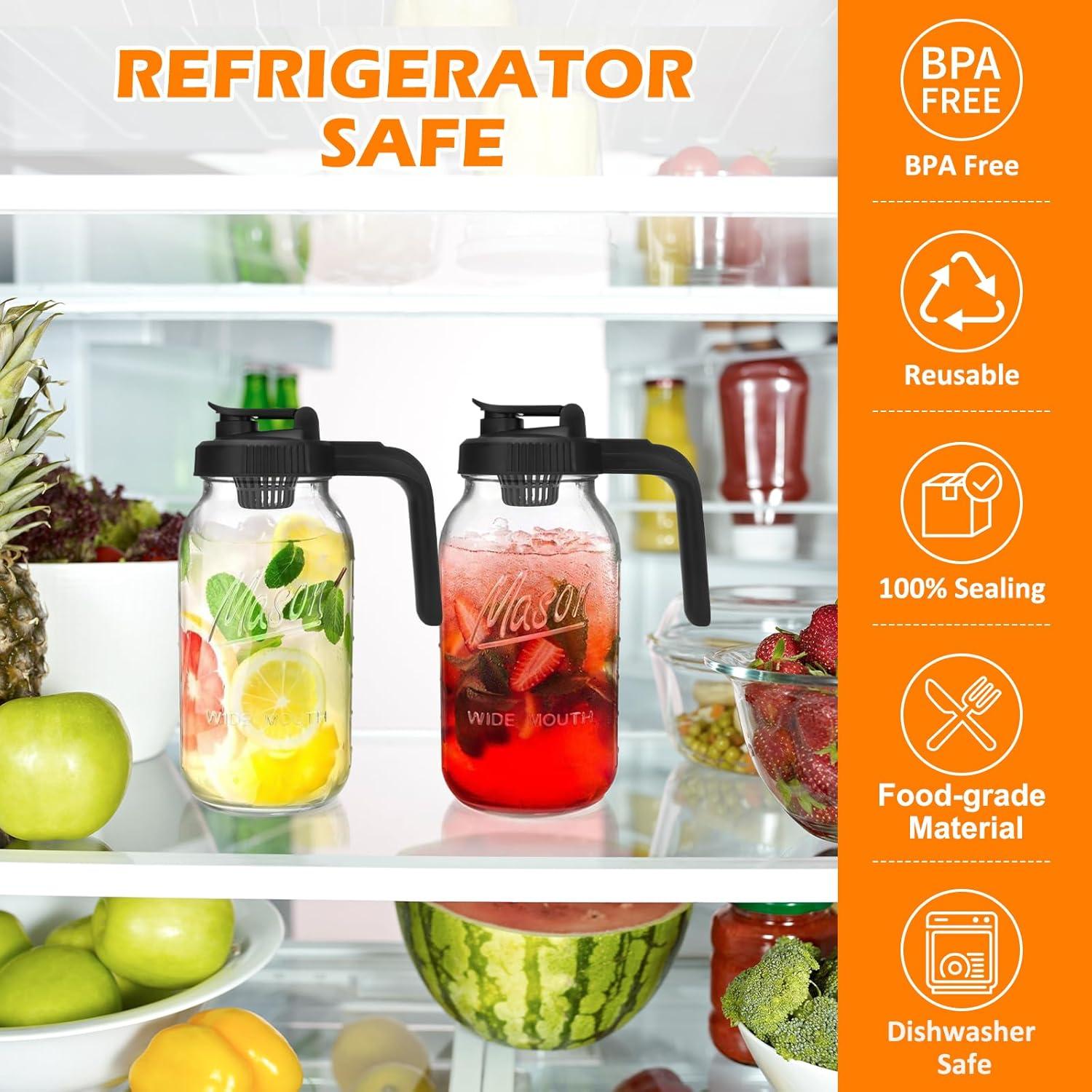 Tapa de Vertedor UUGLAM para Tarro Mason Boca Ancha, 2 Pzas