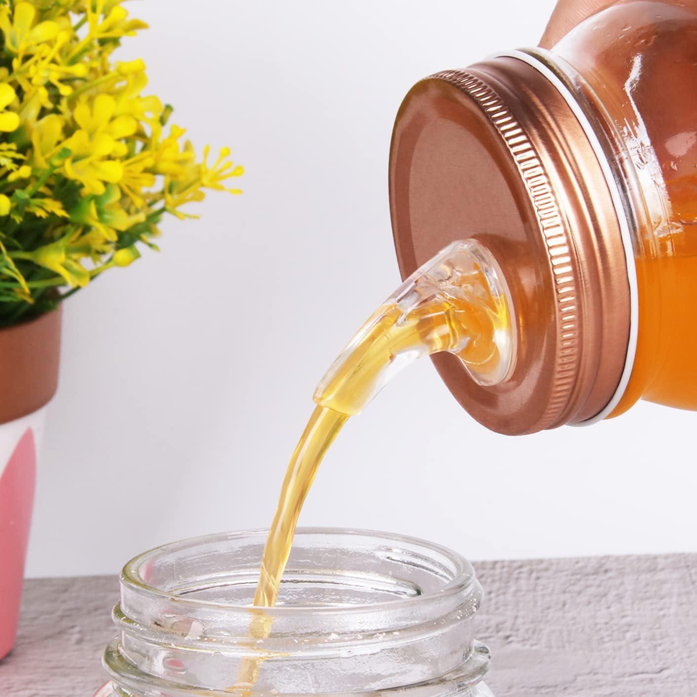 Picos de Vertido para Tarros Mason ziHenryDa 70mm Oro Rosa 4-Pack