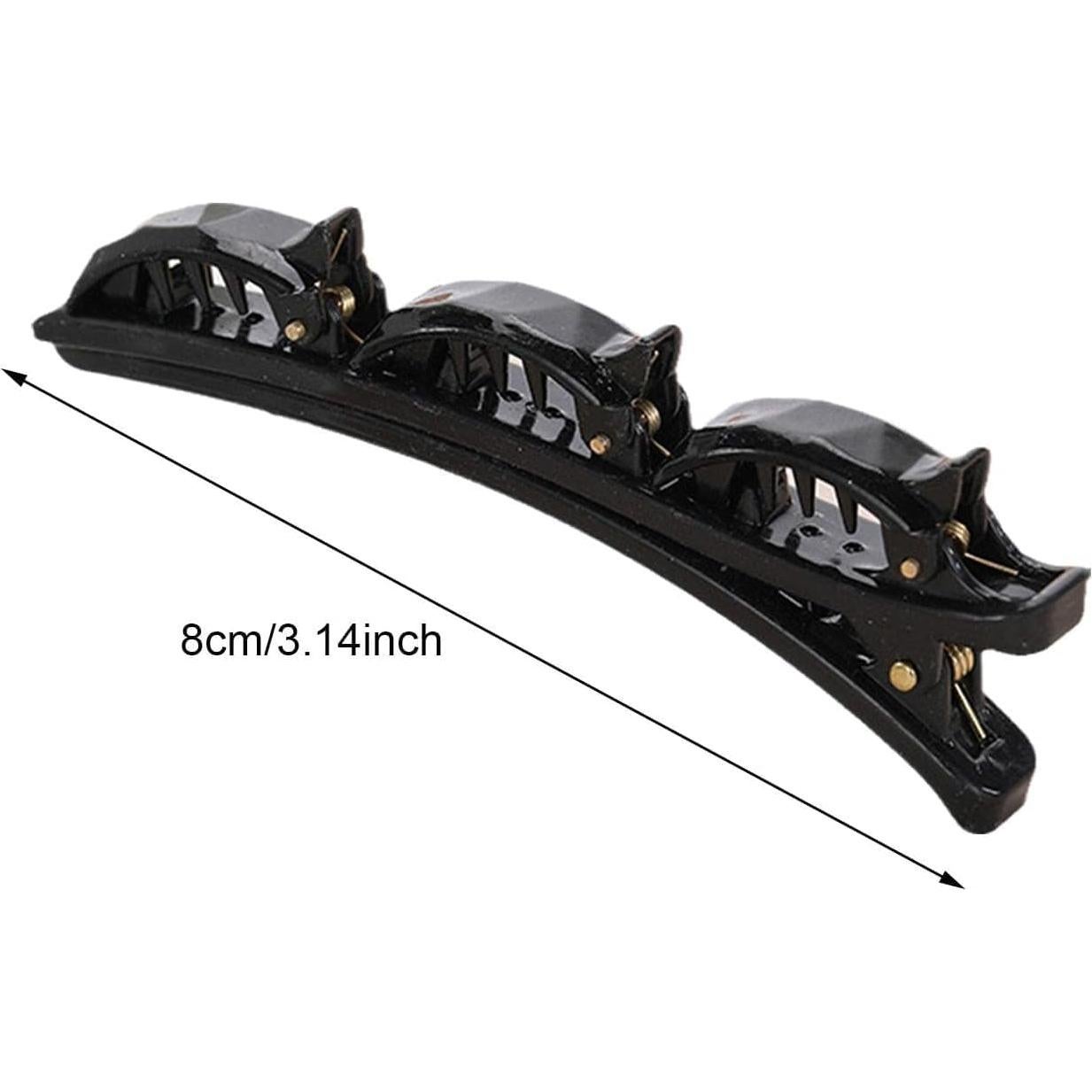 Clips de Cabello Trenzados ZhangyiHot - 6 Pcs (3 Negros + 3 Marrones)