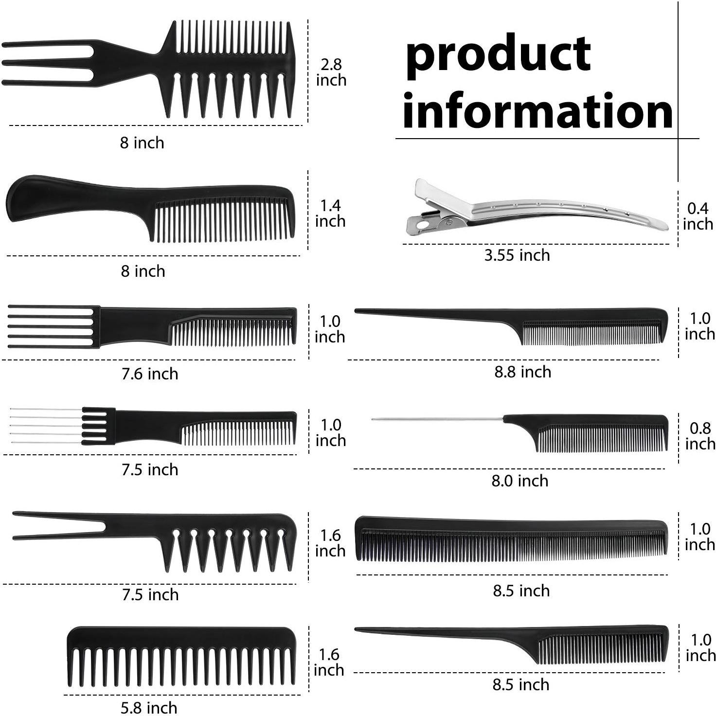 Conjunto de Peines y Clips Boao para Estilizar Cabello 20 Piezas