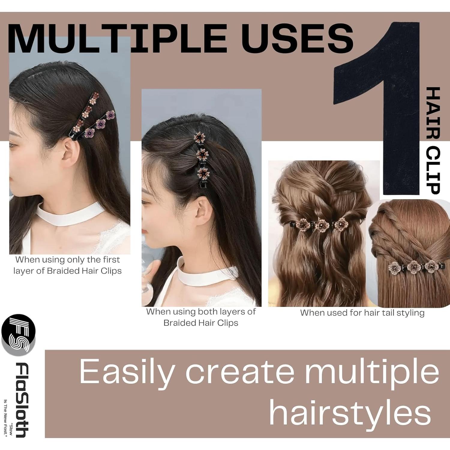 Set de 7 Pinzas para el Cabello FlaSloth con Cristales