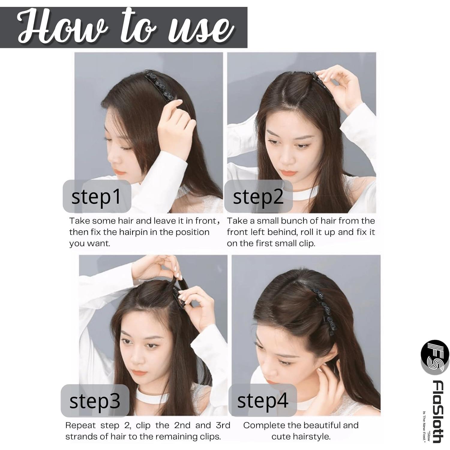 Set de 7 Pinzas para el Cabello FlaSloth con Cristales