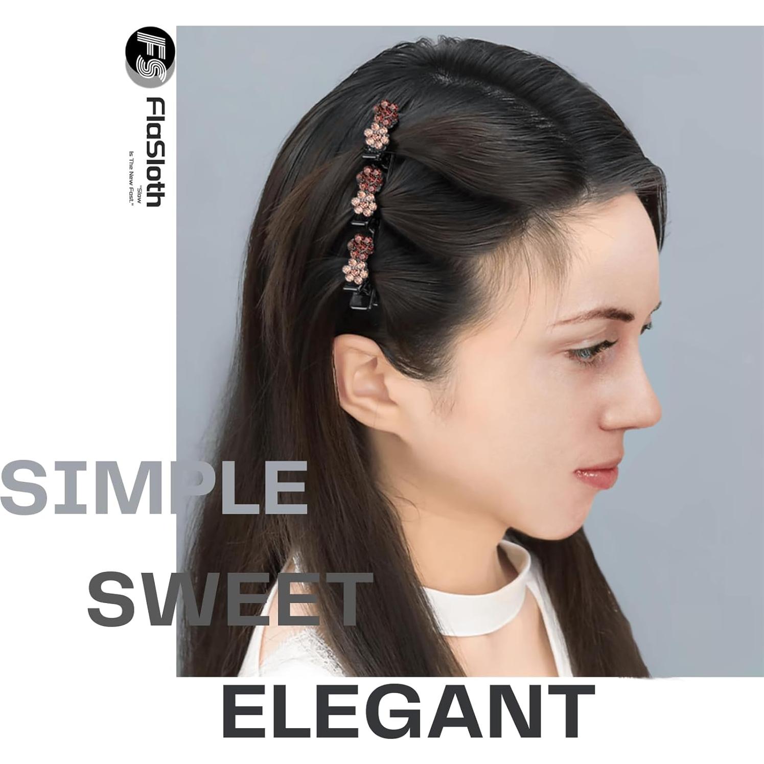 Set de 7 Pinzas para el Cabello FlaSloth con Cristales