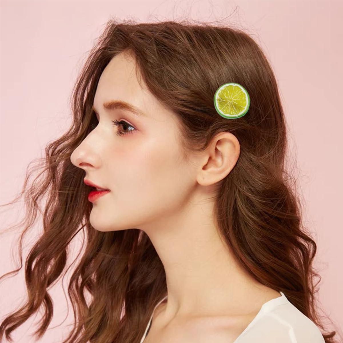 6 Clips para el Cabello de Limón KuuGuu Antideslizantes 5.08 cm