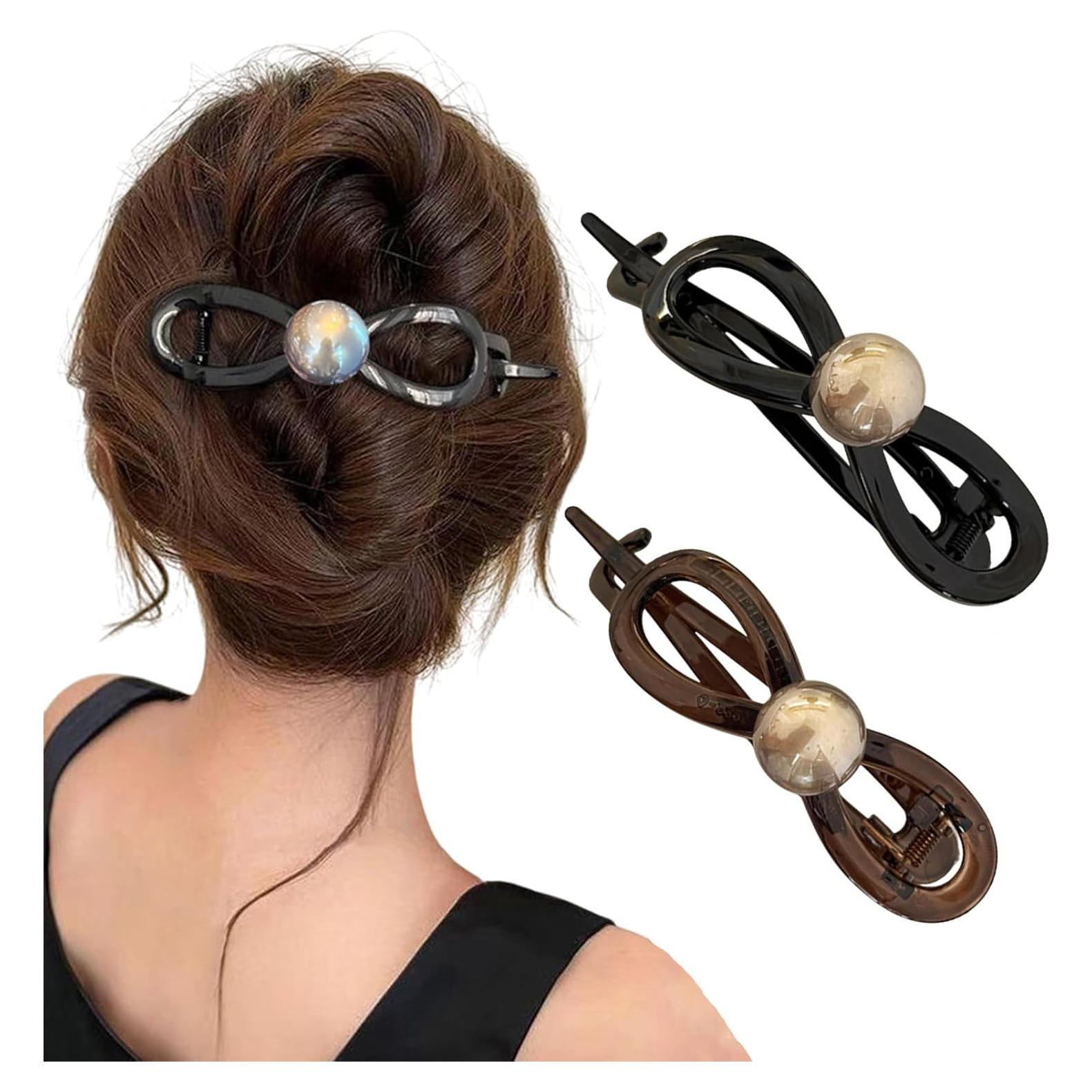 Clips de Garra de Pelo Perla 2 Pcs 11.4cm Genérico