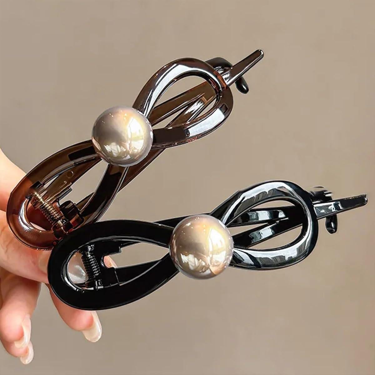 Clips de Garra de Pelo Perla 2 Pcs 11.4cm Genérico