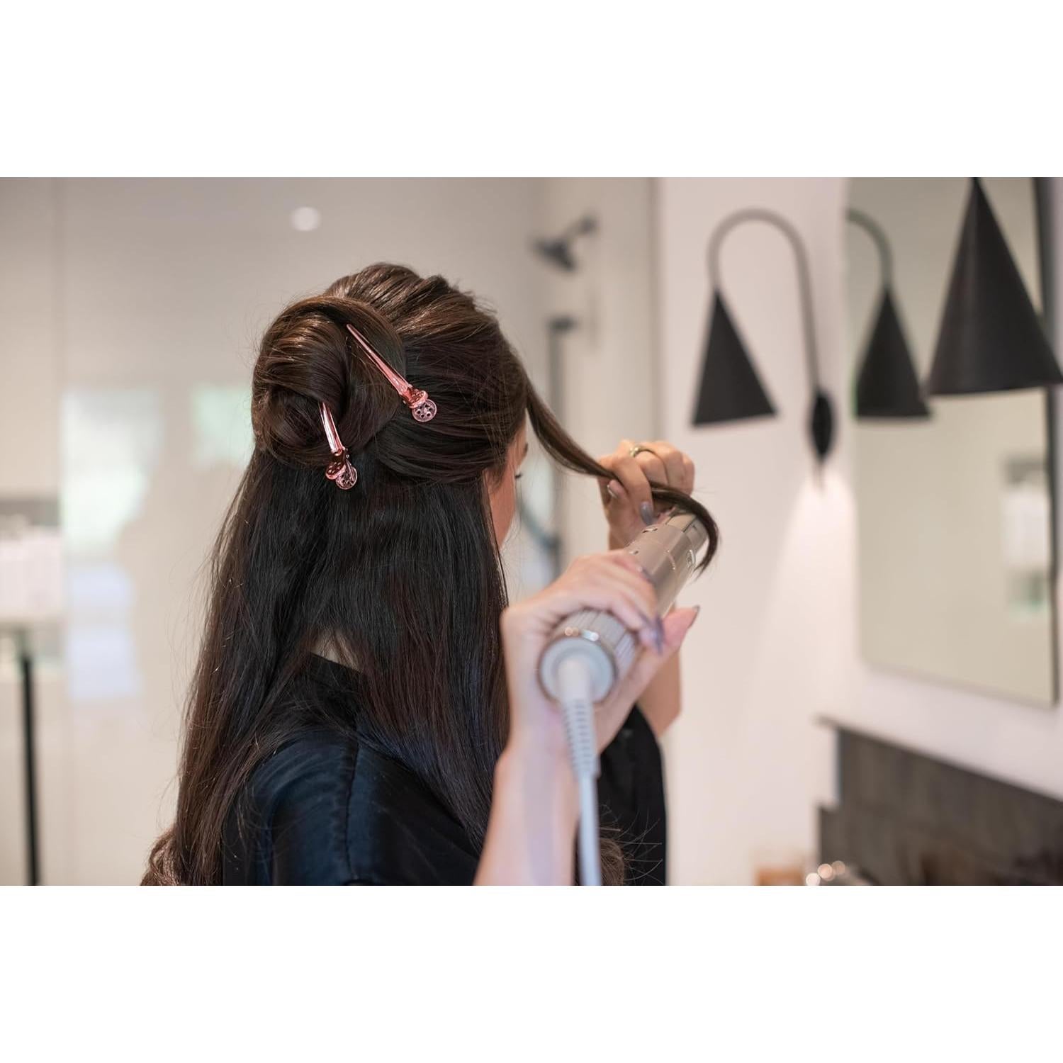 Clips de Pelo Metálicos Framar Oro Rosa - Paquete de 4