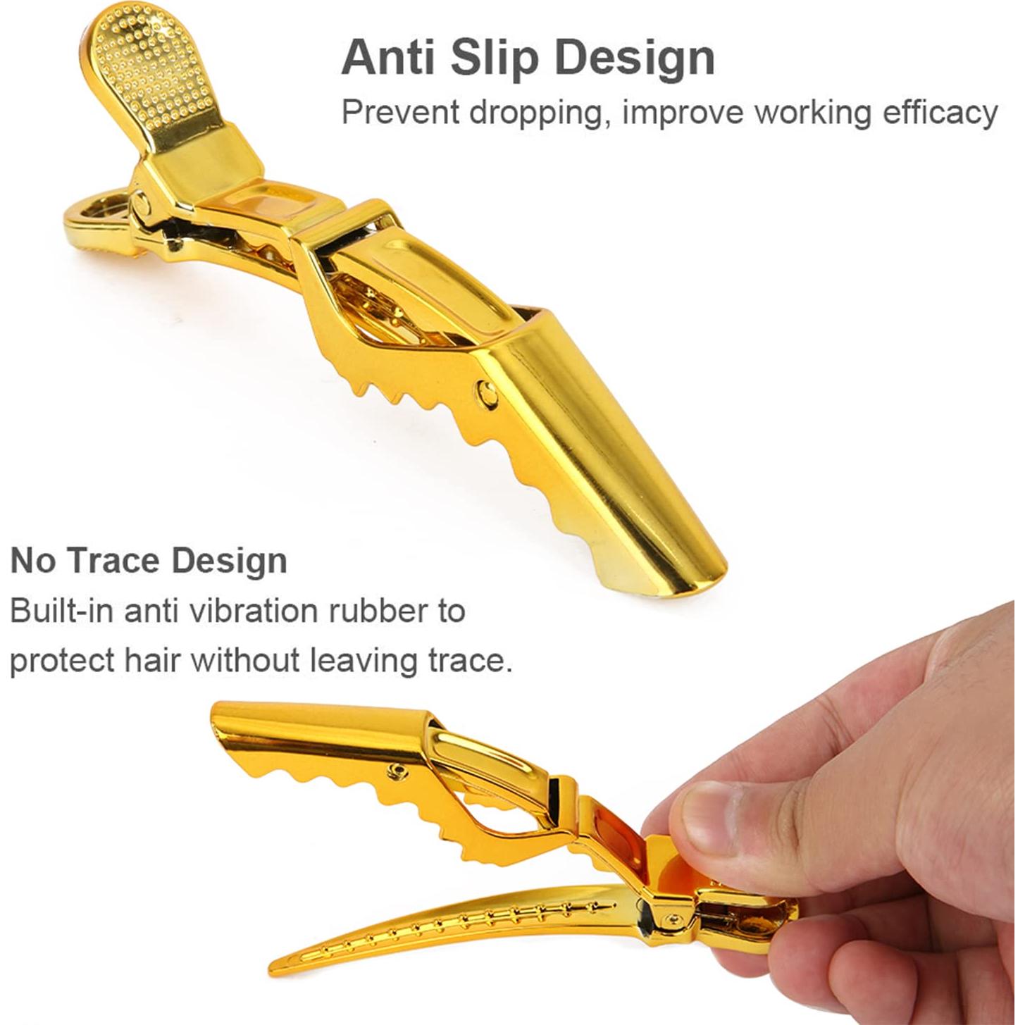 Pinzas para el Cabello Premium Doradas - 12 Paquetes Grandes