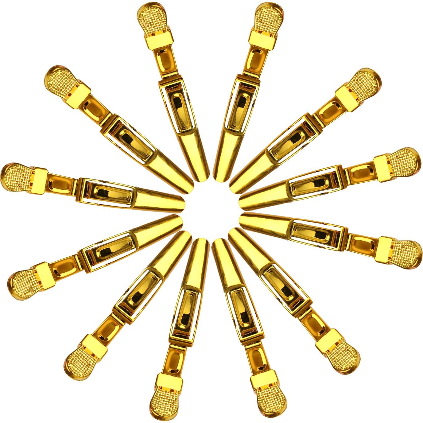 Pinzas para el Cabello Premium Doradas - 12 Paquetes Grandes