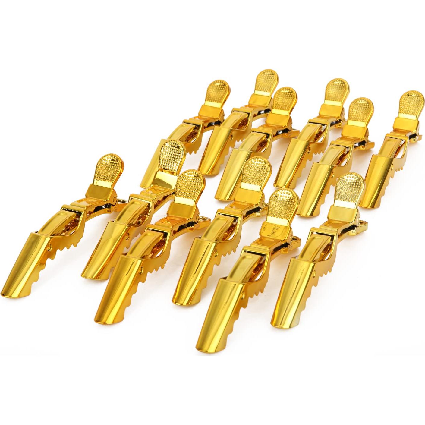 Pinzas para el Cabello Premium Doradas - 12 Paquetes Grandes