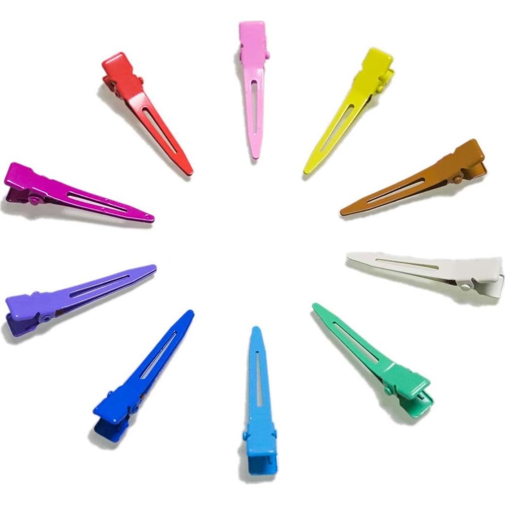 100 Clips de Pico de Pato Metálicos Bandenger 4.57 cm Color Variado