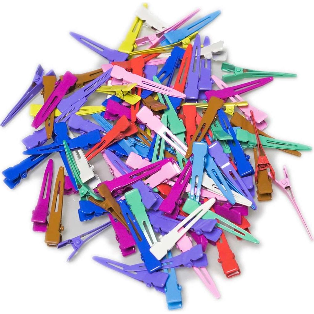100 Clips de Pico de Pato Metálicos Bandenger 4.57 cm Color Variado