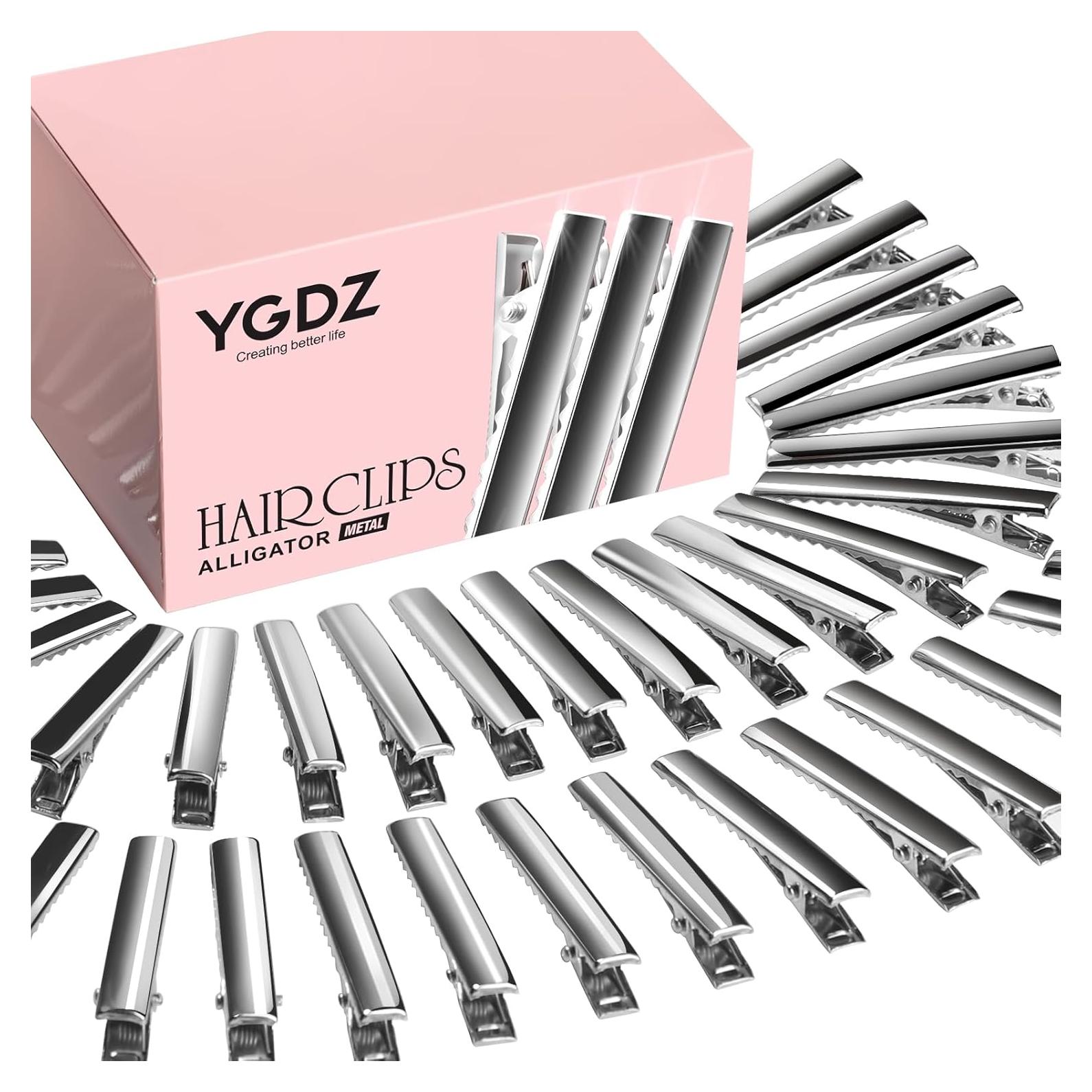 Clips de Pelo Cocodrilo YGDZ 150pcs Metal 4.5cm Plateados