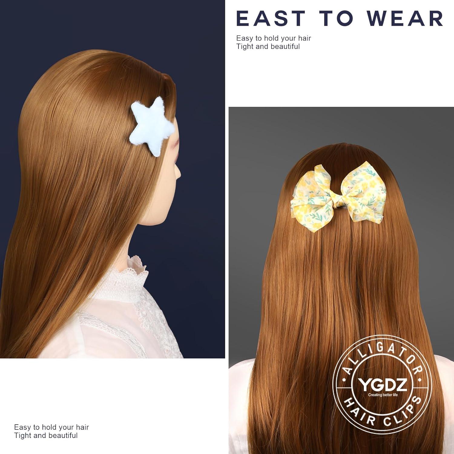 Clips de Pelo Cocodrilo YGDZ 150pcs Metal 4.5cm Plateados