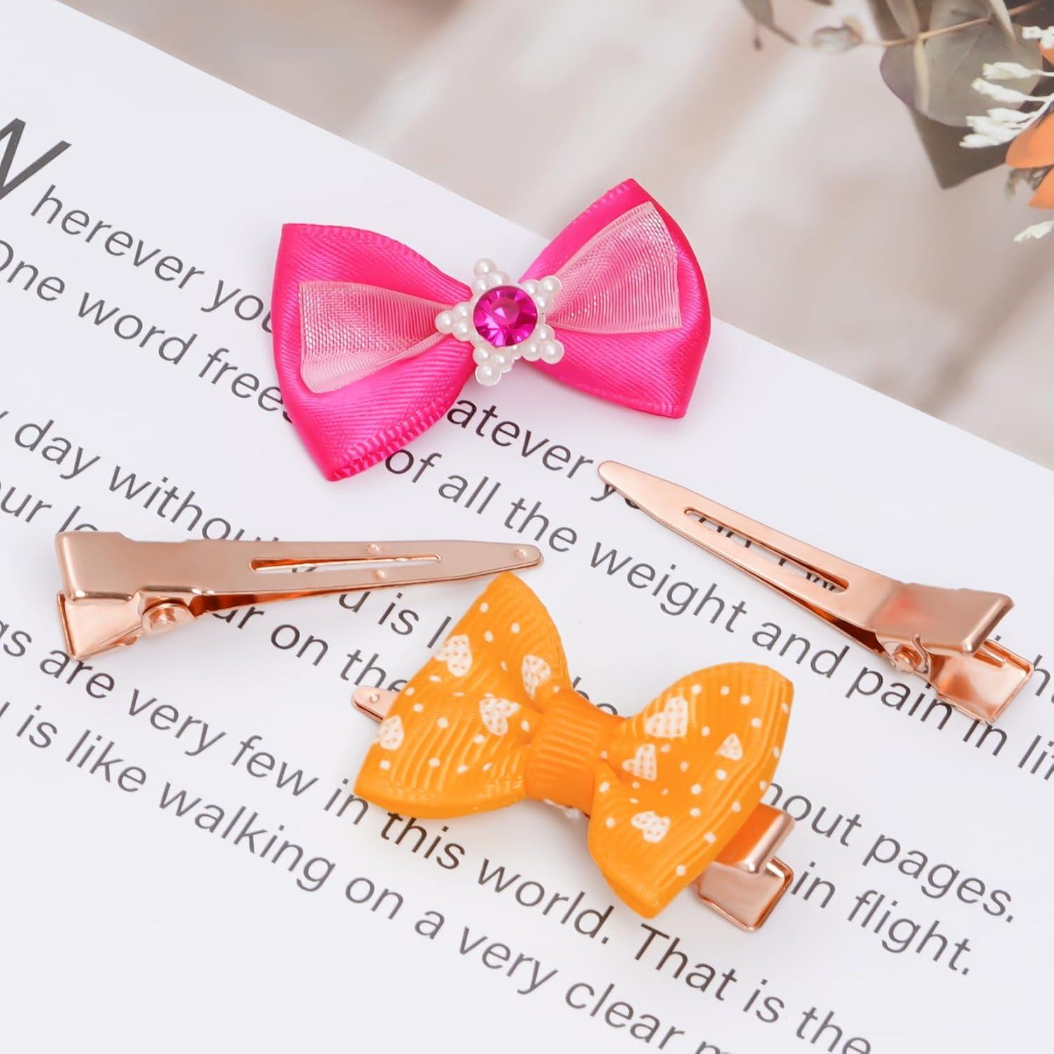 50 Clips de Rizo de Cocodrilo Bantoye 4.5cm Oro Rosa Metal