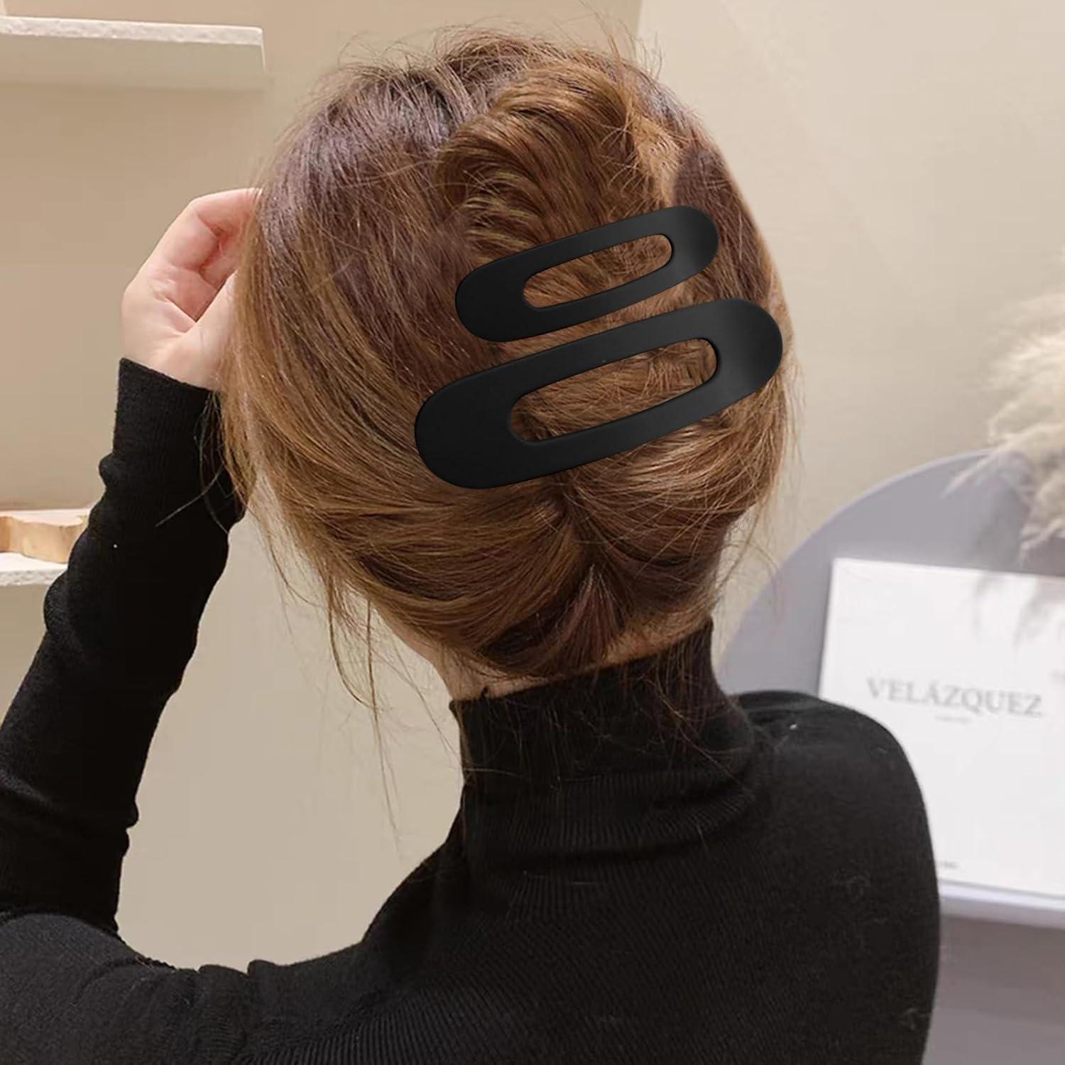 Pinzas Planas Velscrun para Cabello Grueso y Fino - 4 Piezas