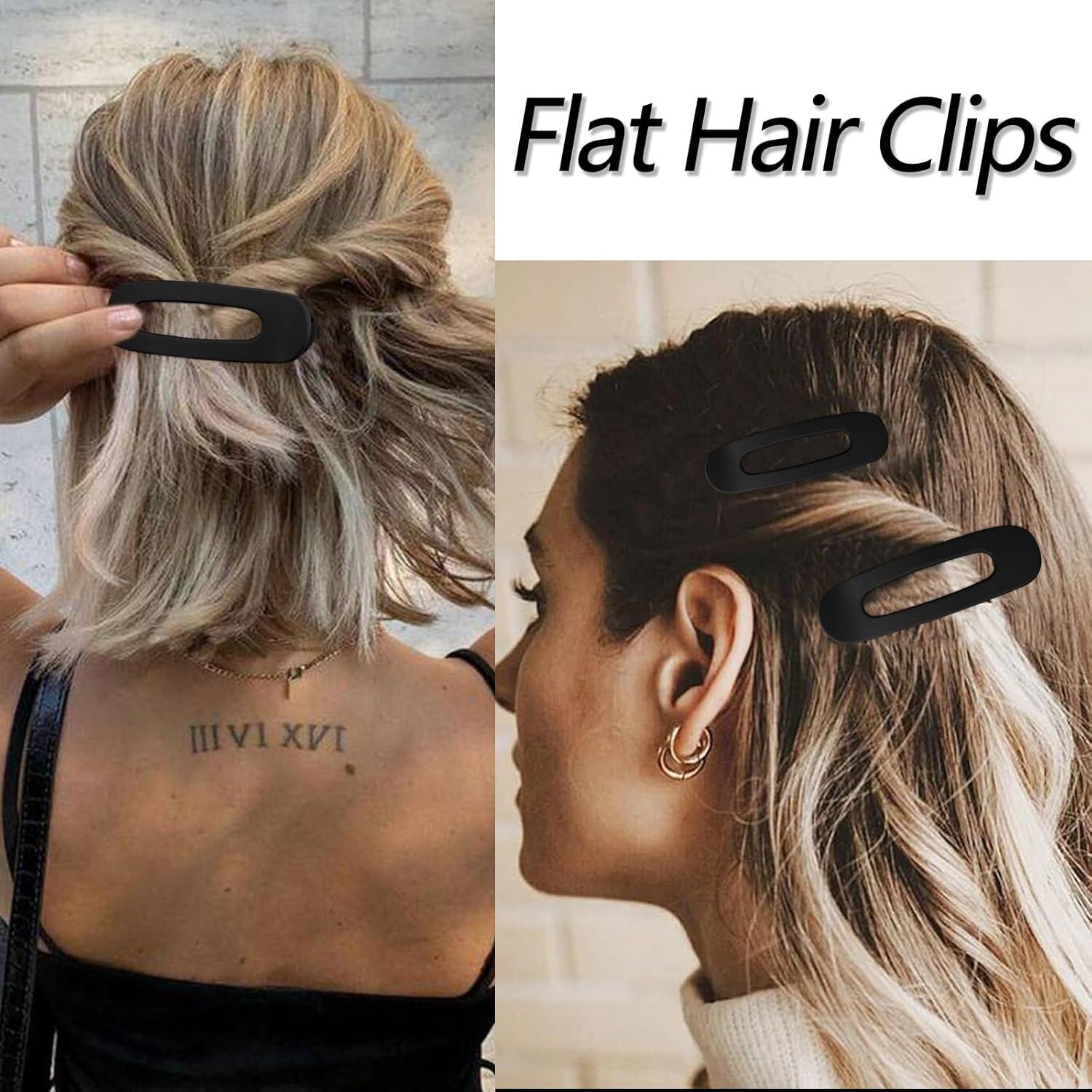 Pinzas Planas Velscrun para Cabello Grueso y Fino - 4 Piezas