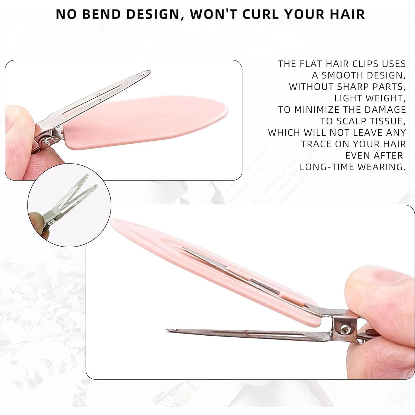 Clips de Cabello Sin Pliegues Cptots - 18 PZS, 3 Colores