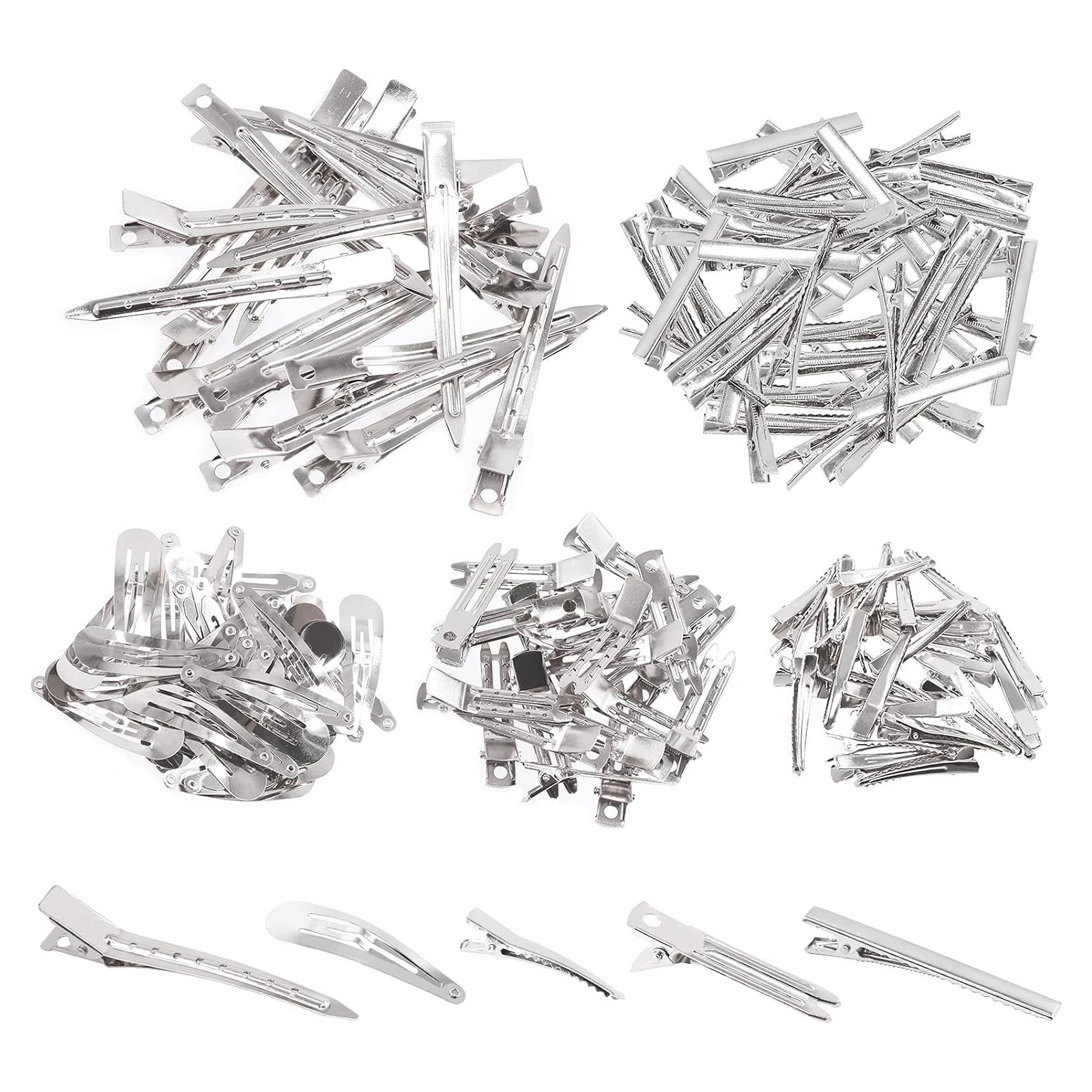 Kit de Clips para el Cabello Swpeet 160Pcs - 5 Estilos Metálicos
