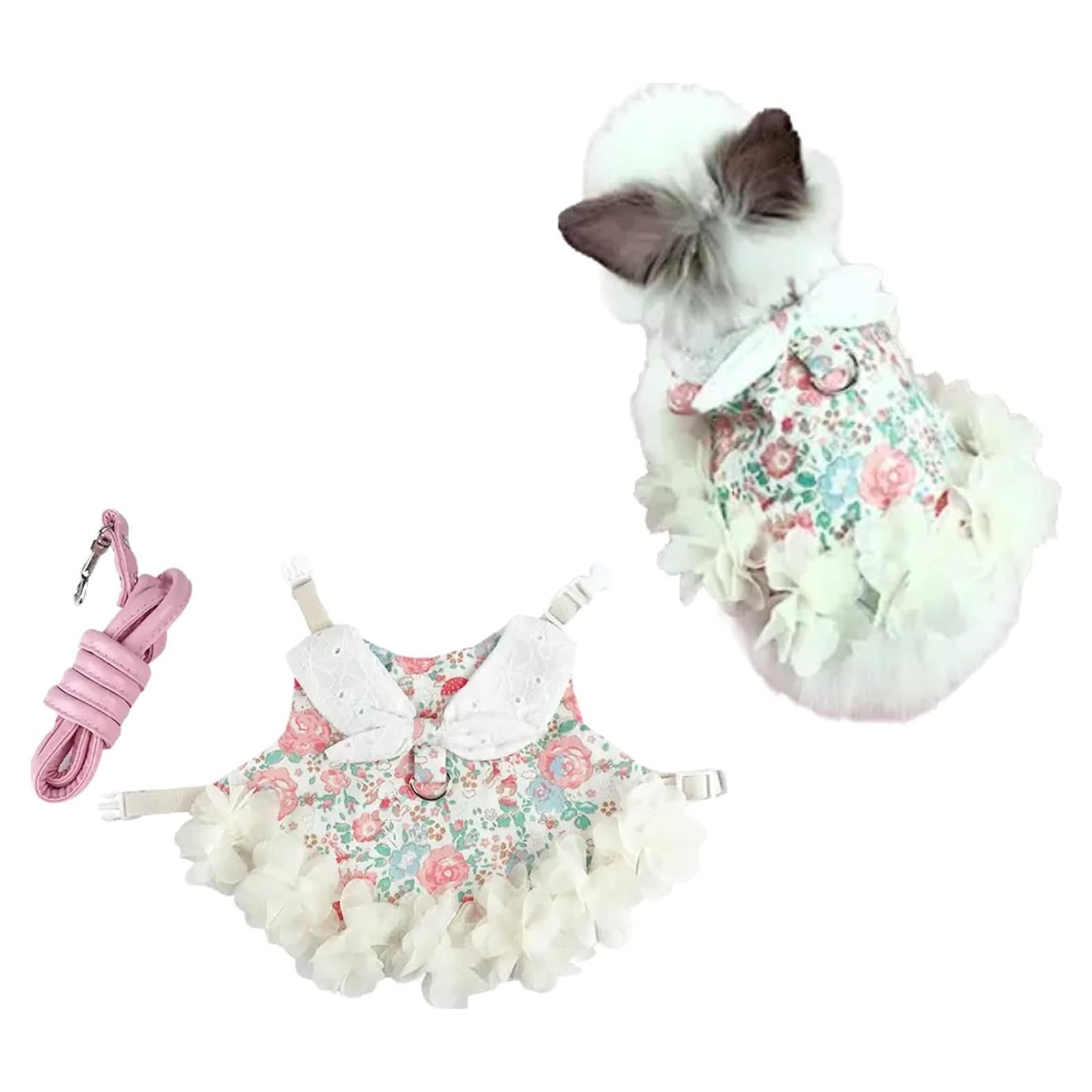 Conjunto Arnés y Correa para Conejos y Hurones S Flor