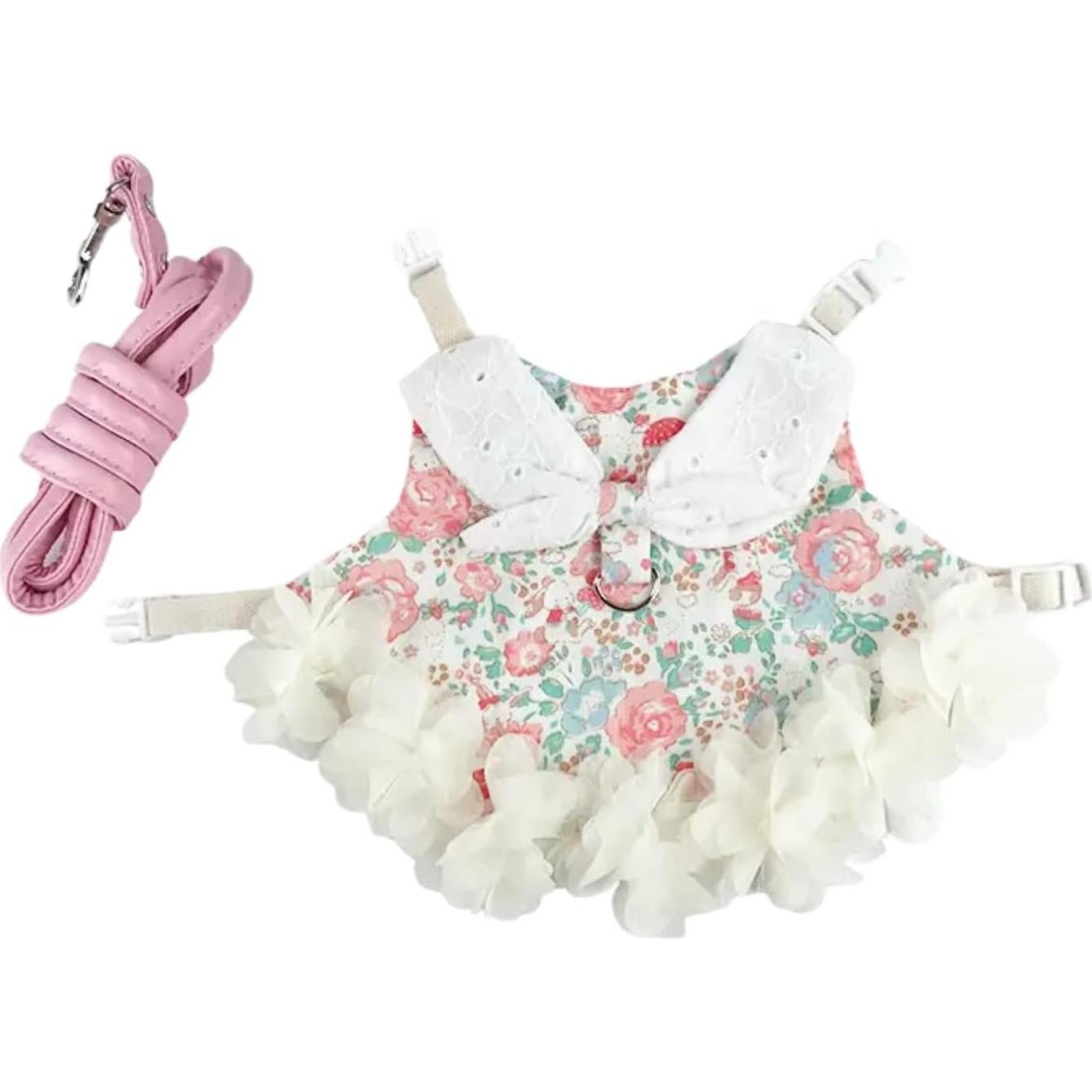 Conjunto Arnés y Correa para Conejos y Hurones S Flor