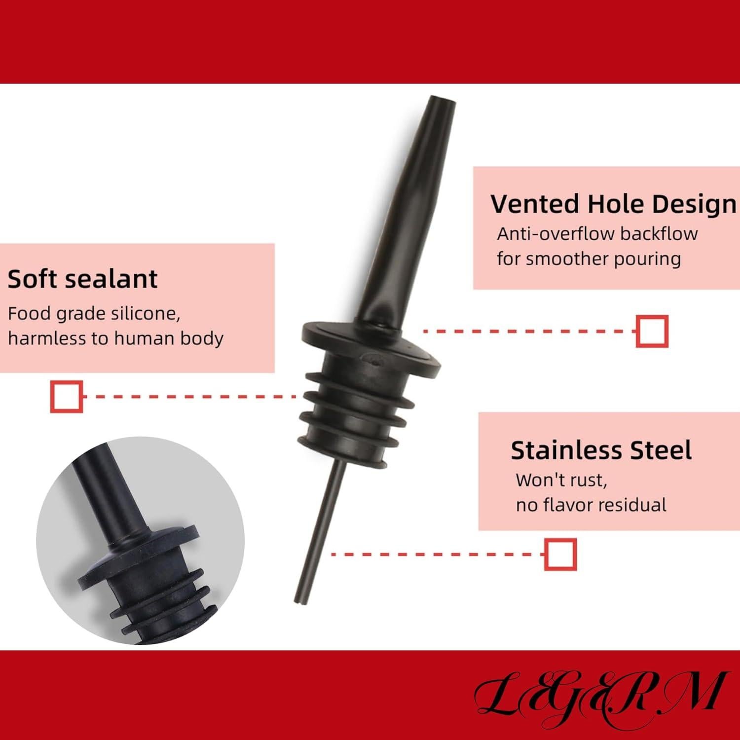 Vertedores Rápidos LEGERM para Botellas de Licor y Aceite