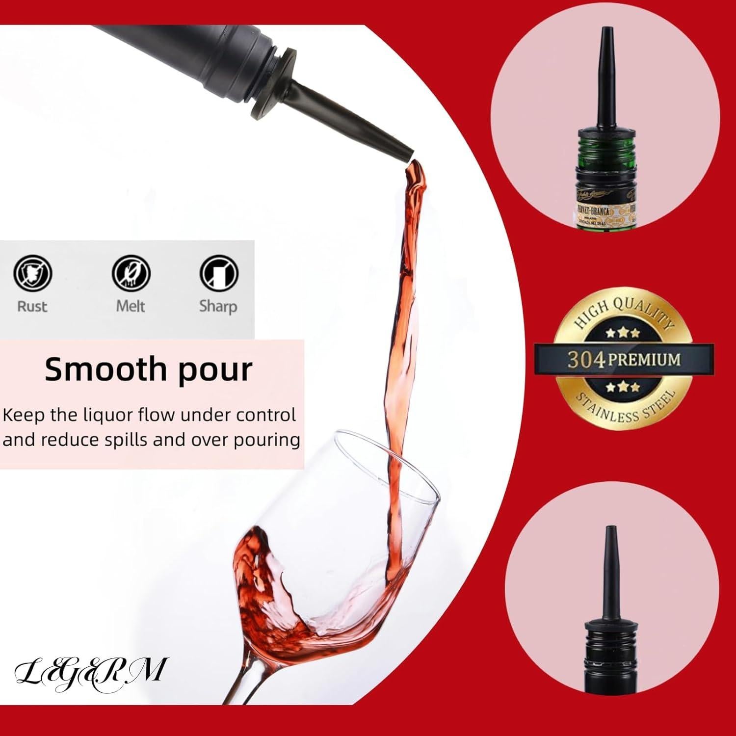 Vertedores Rápidos LEGERM para Botellas de Licor y Aceite