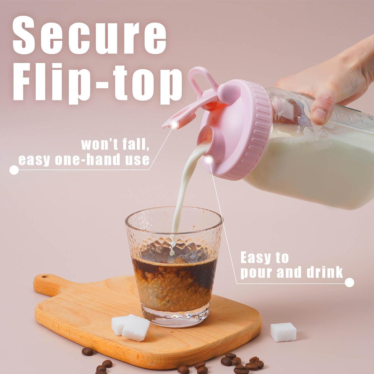 Paquete de 4 Tapas de Vertido AoeJarry para Tarros Mason