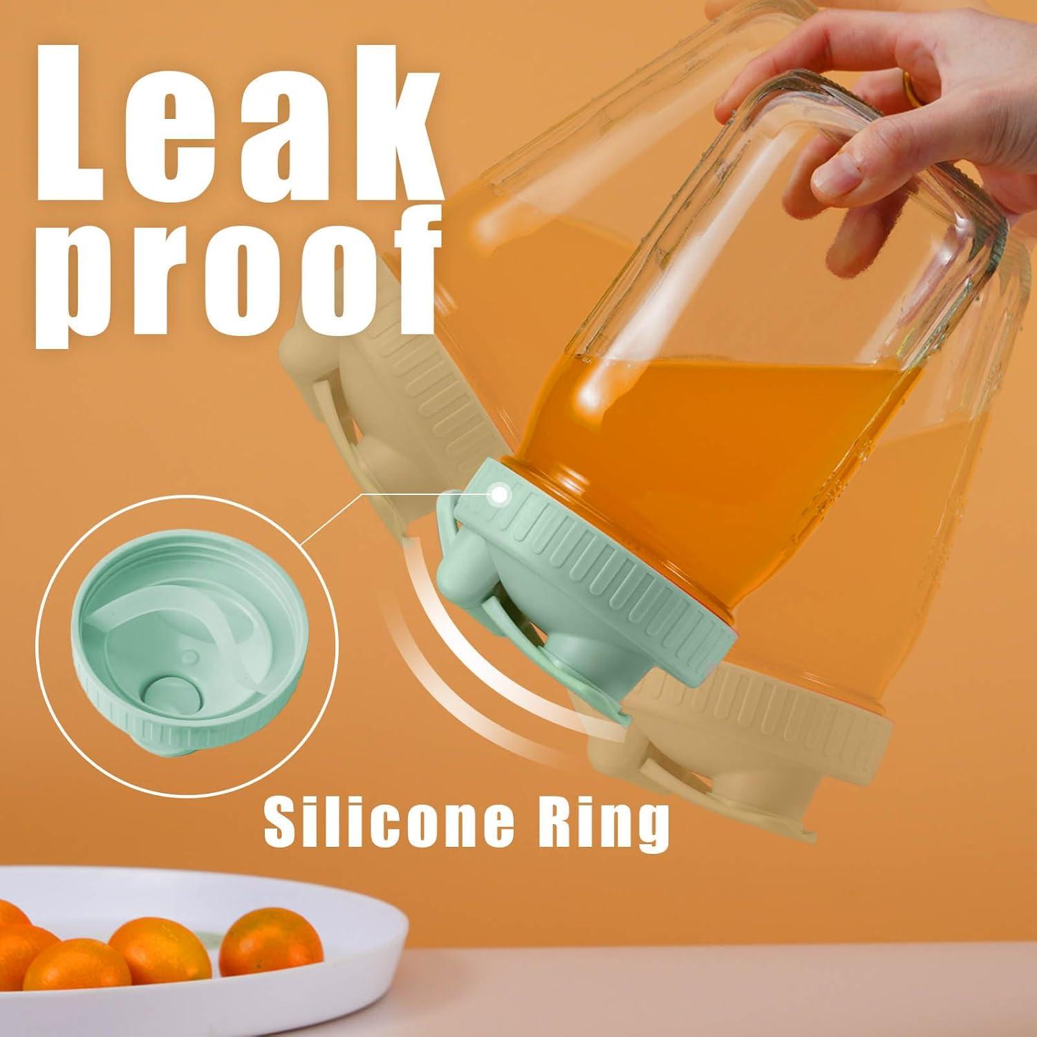 Paquete de 4 Tapas de Vertido AoeJarry para Tarros Mason