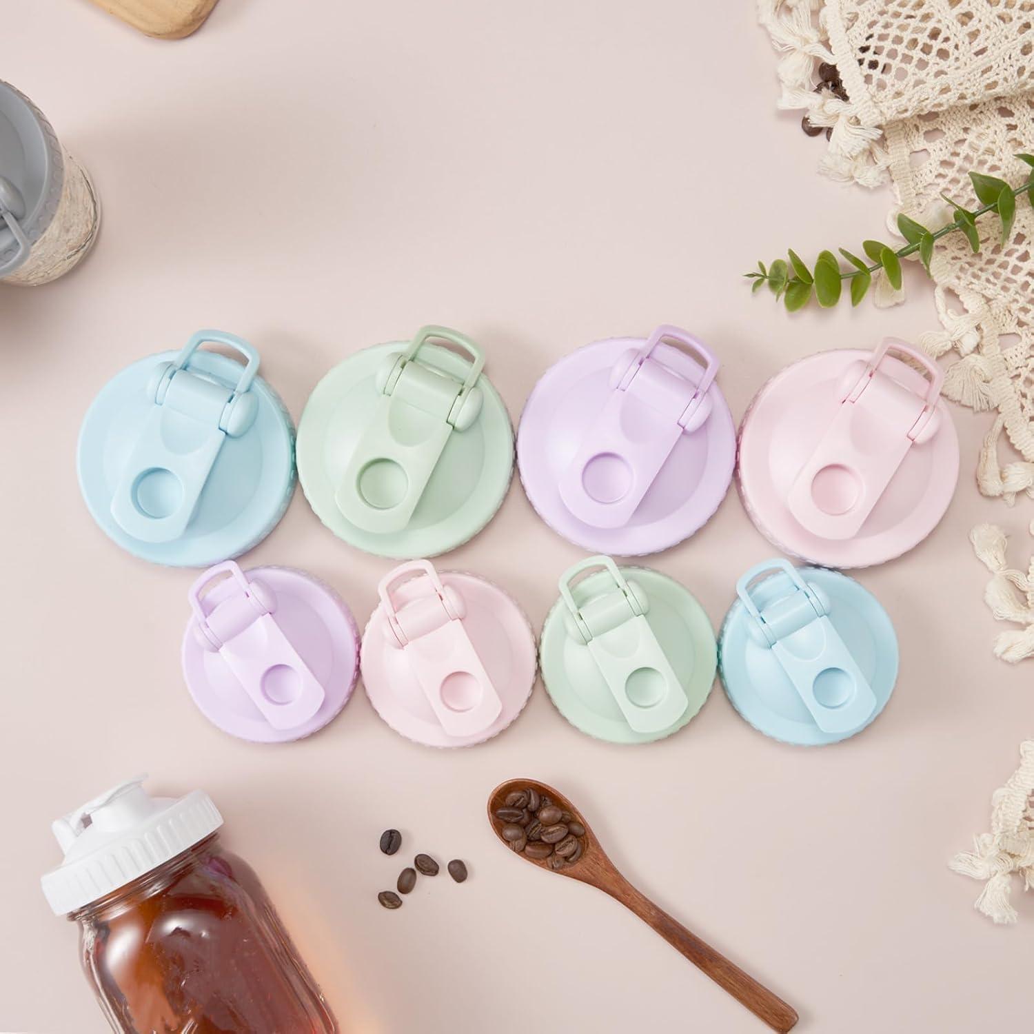 Paquete de 4 Tapas de Vertido AoeJarry para Tarros Mason