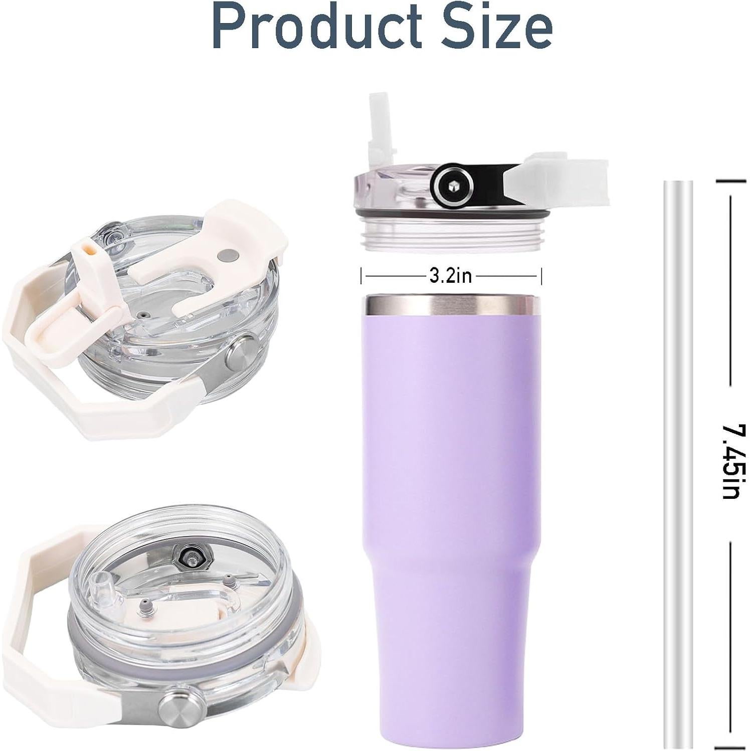 Tapa de Reemplazo Stanley IceFlow 30oz y 20oz 2 PCS Gris