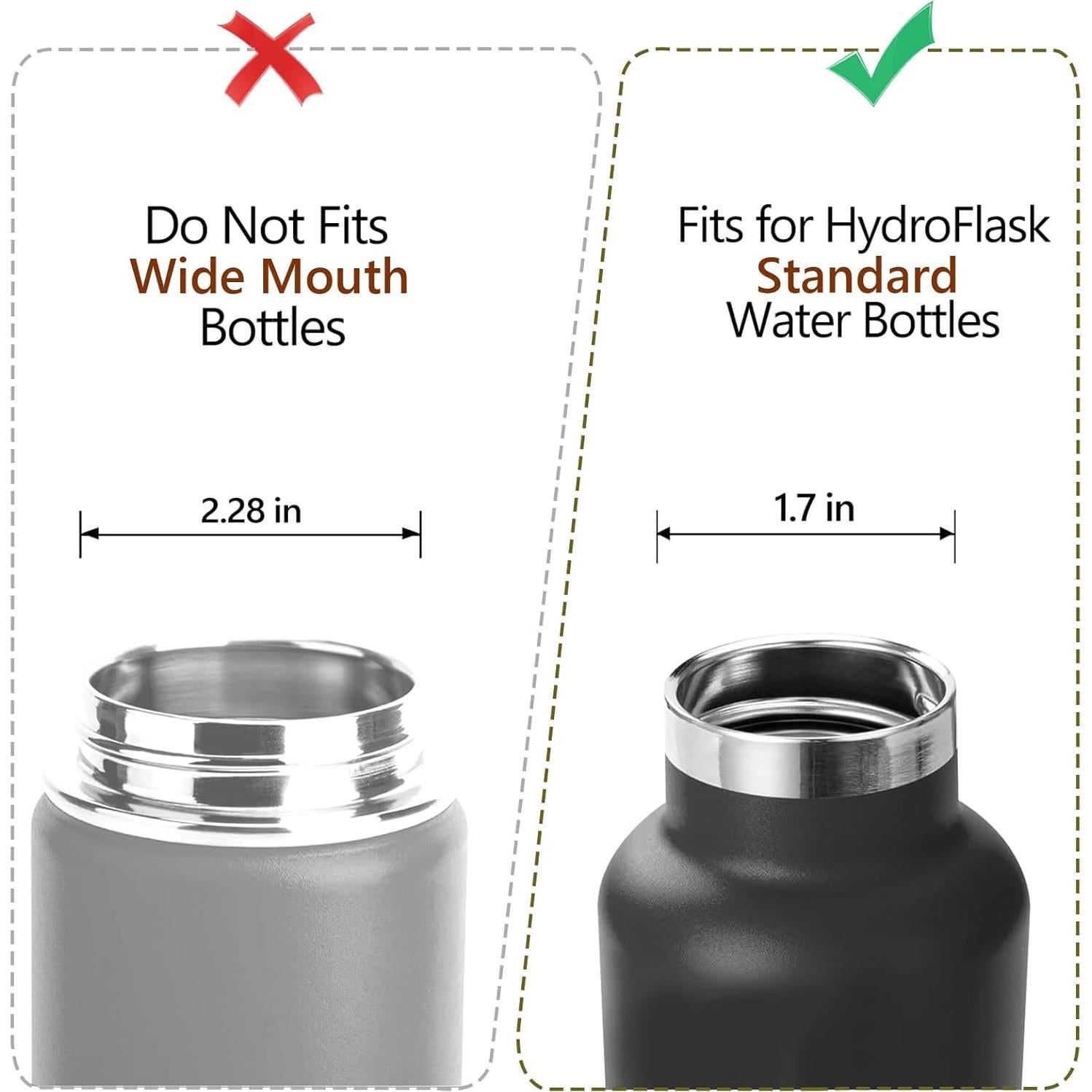 Tapa Auto Flip EIPOSAU para Botella Hydro Flask 2PCS