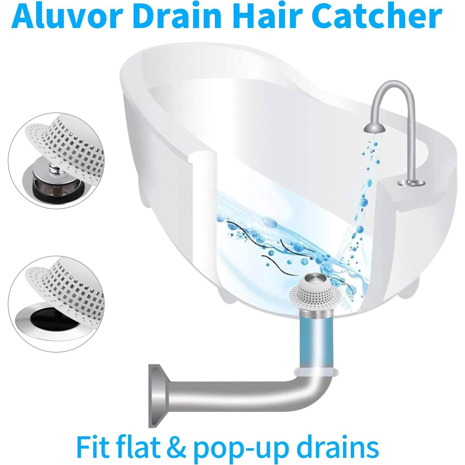 Captador de Cabello para Drenaje Aluvor - Silicona Plegable 11.4 cm